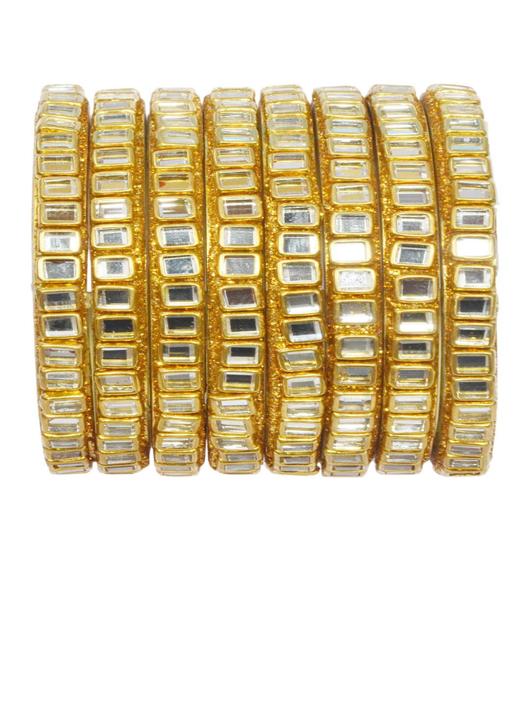 Unique dream Set Of 8 Stone-Studded Bangles
