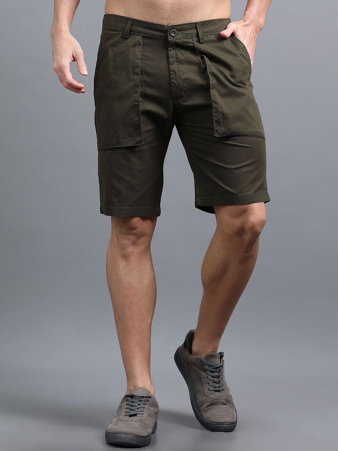PAUL STREET Mid-Rise Cotton Shorts
