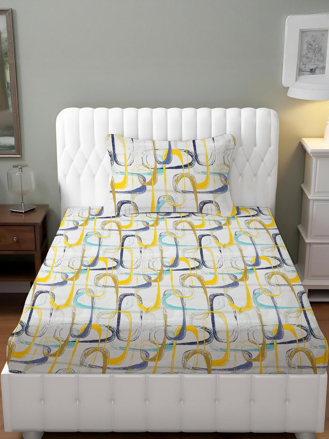 IVAZA Yellow Egyptian Cotton 800 TC Bedsheets
