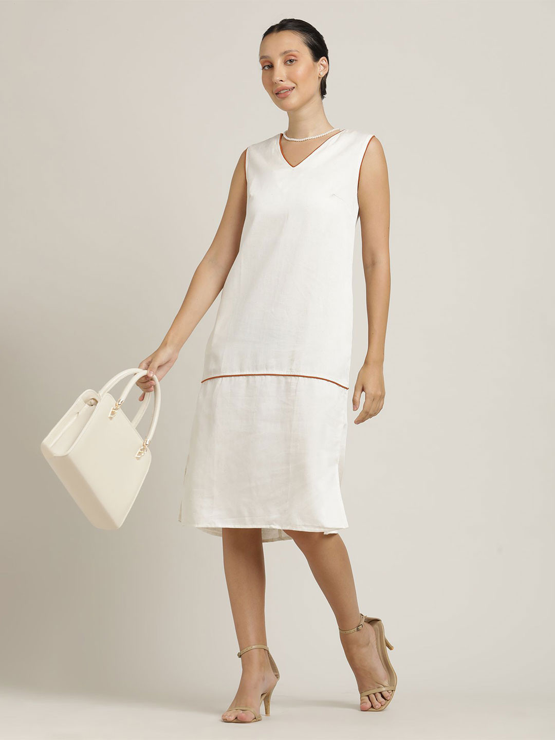 Saltpetre V-Neck Formal A-Line Dress