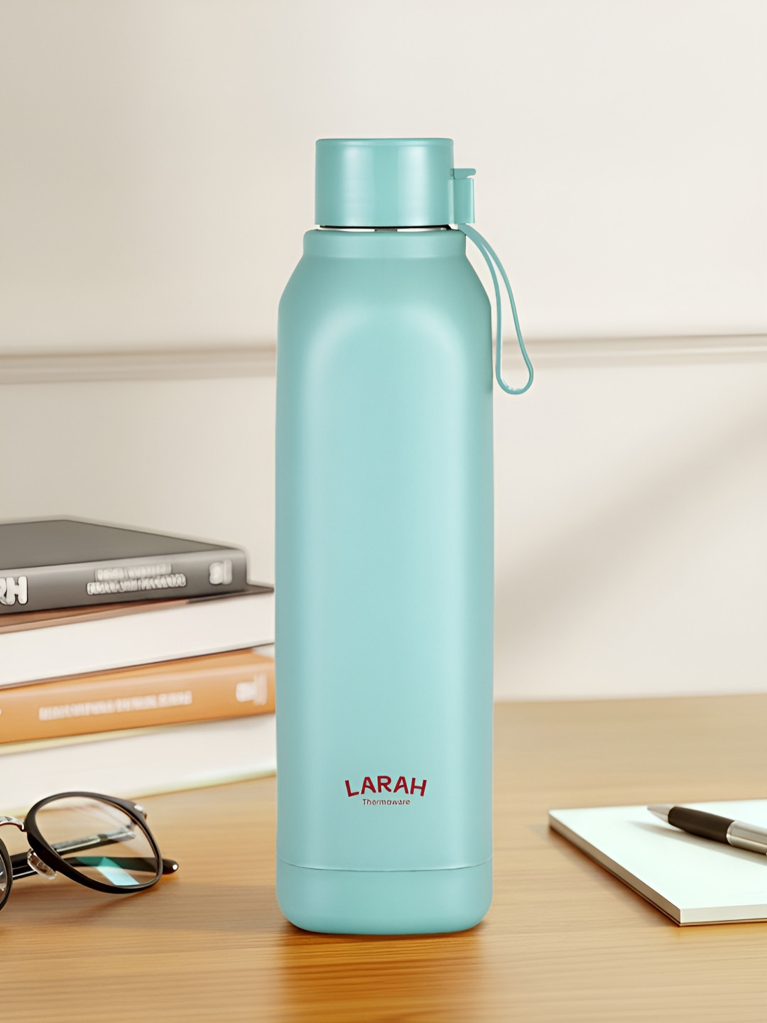 Larah by BOROSIL Green Single Stainless Steel Solid Water Bottle