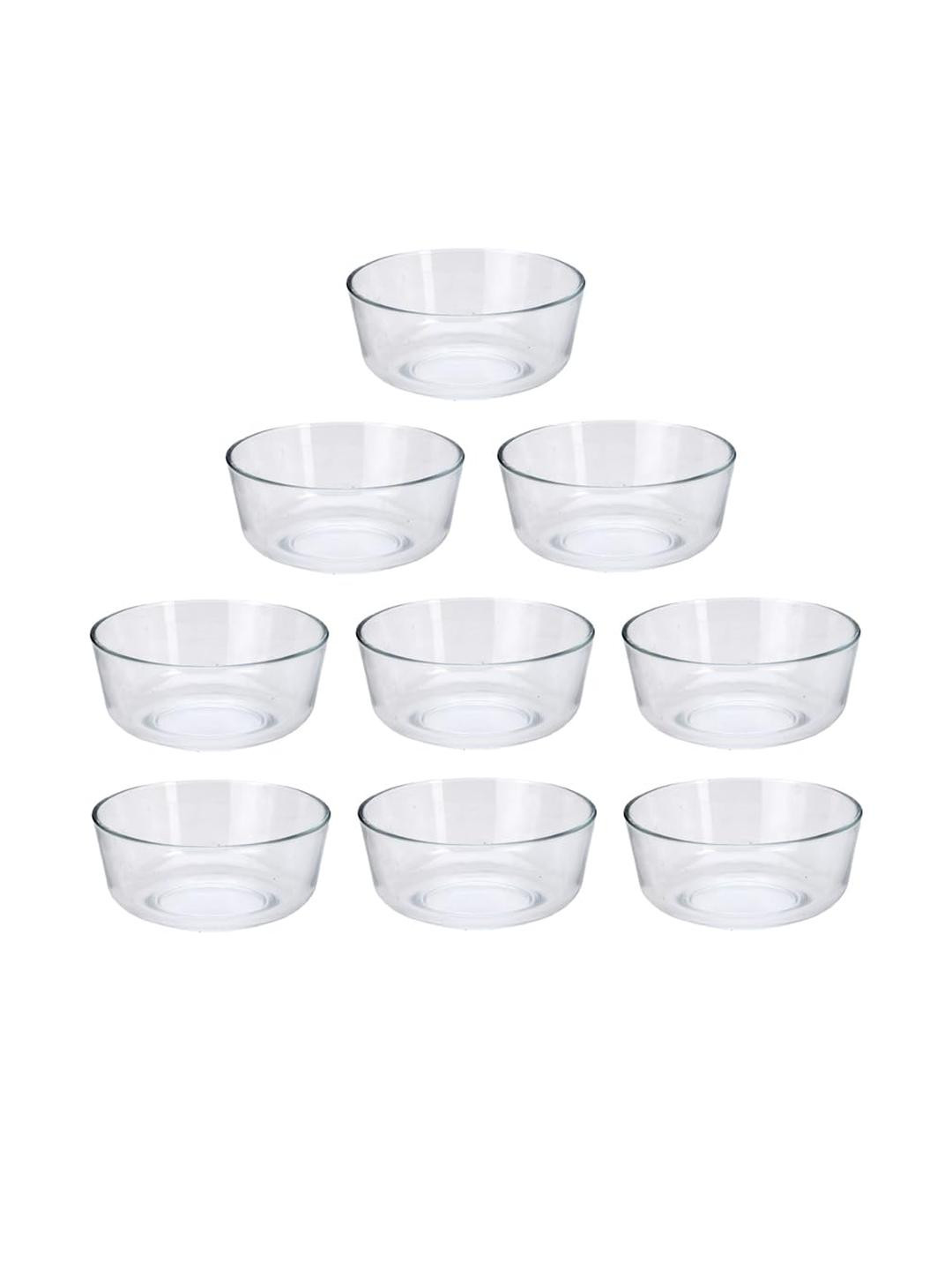 Somil Set of 9 Transparent Glass Mixing Bowl 700ML