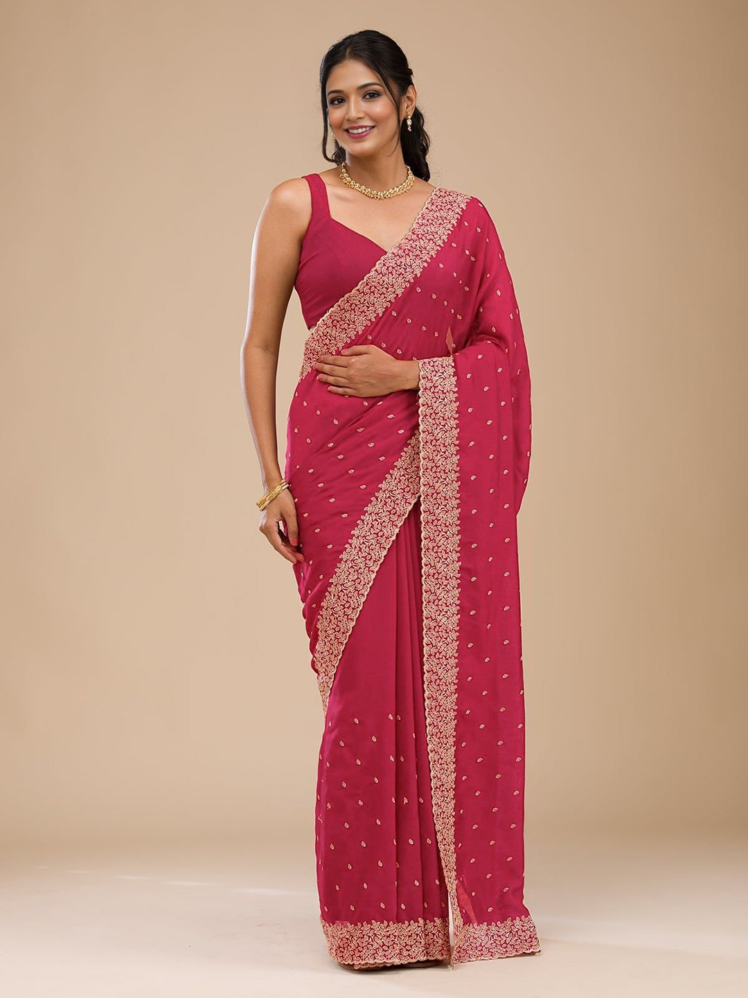 ANJANI TEXTILE Paisley Art Silk Saree