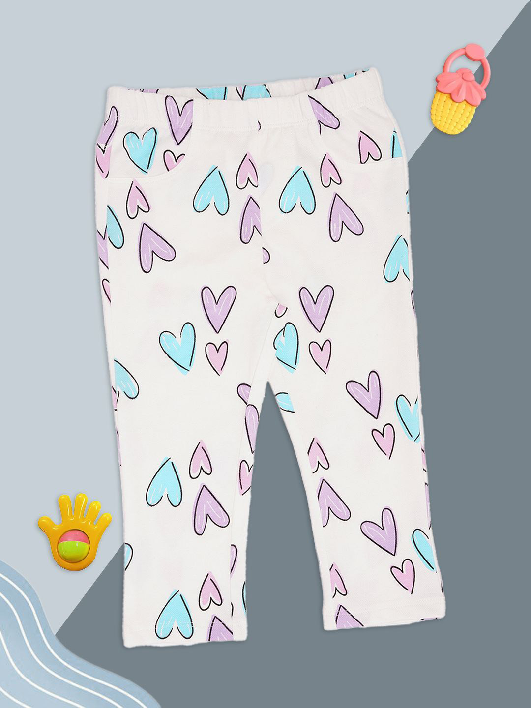 Pantaloons Baby Infant Girls Printed Mid-Rise Treggings