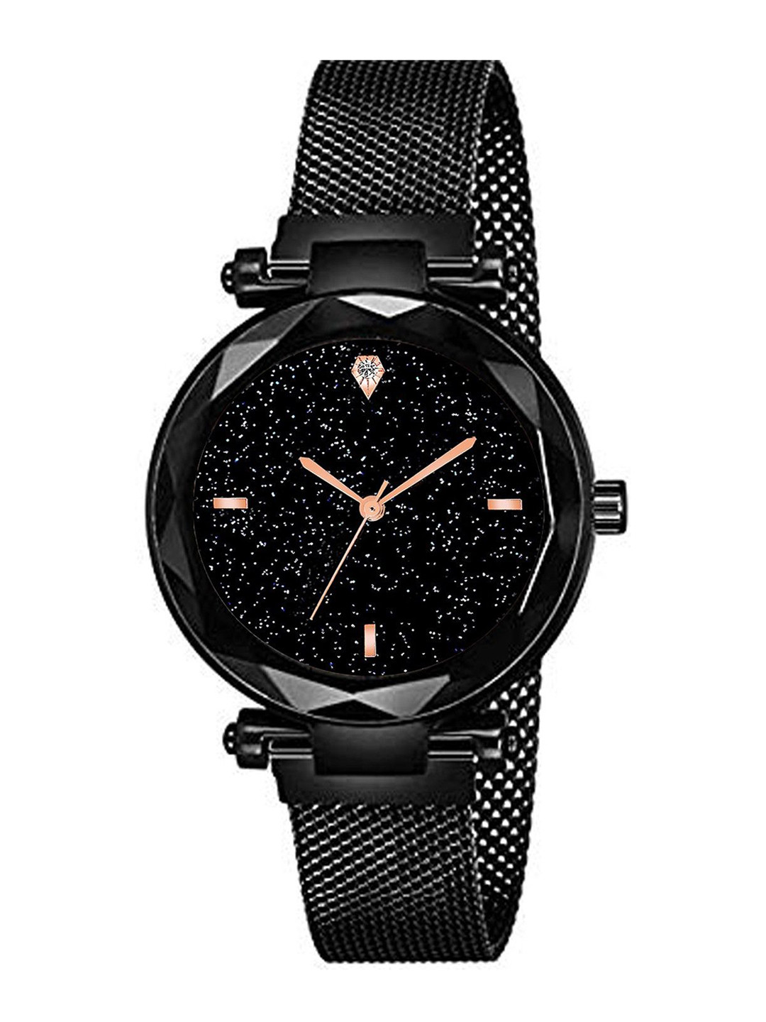 JUST LIKE Unisex Embellished Dial & Stainless Steel Straps Analogue Watch WATFYYGKGHPWHTM2