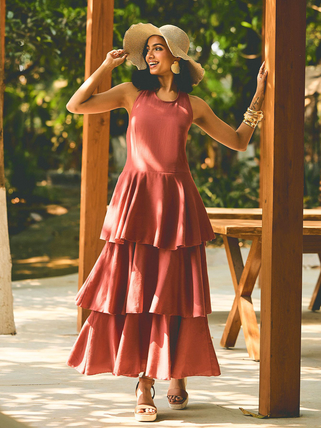 20Dresses Halter Neck Layered Maxi Dress