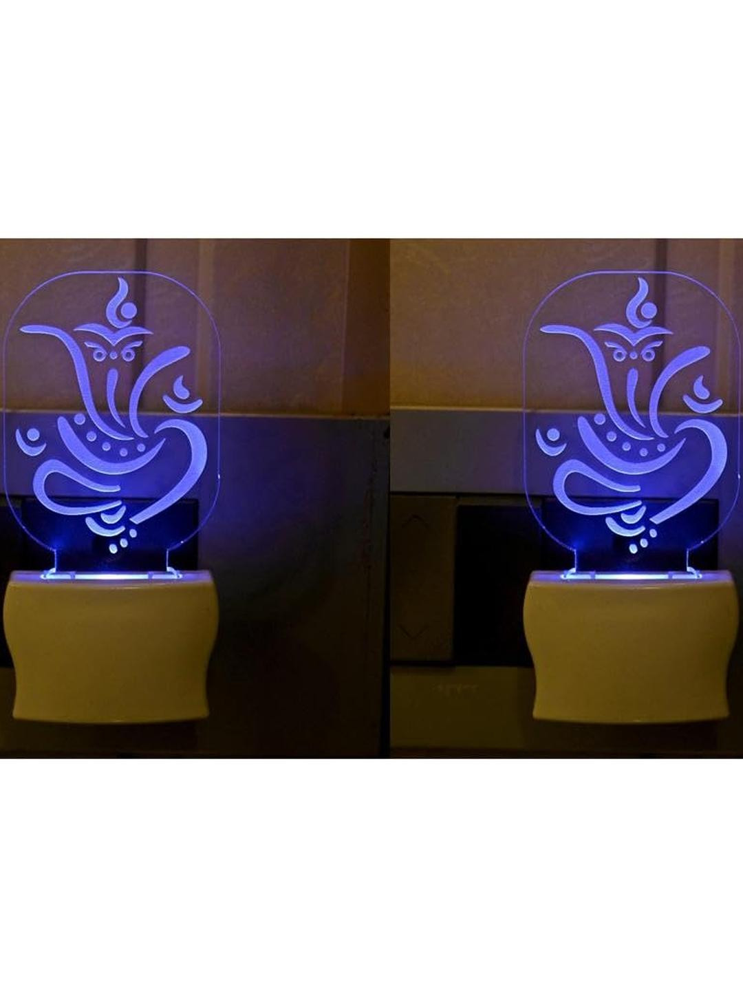 SOMIL 3D Illusion Ganesh Ji Night Wall Lamp