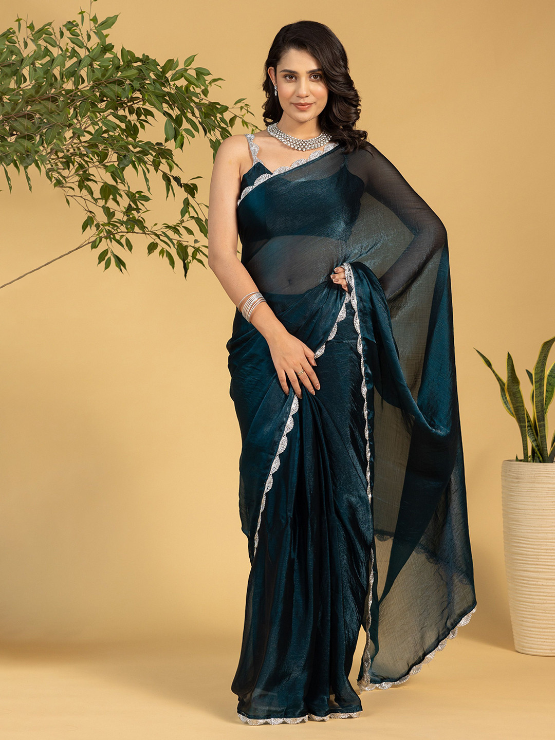 all about you Pure Chiffon Ready To Wear Saree