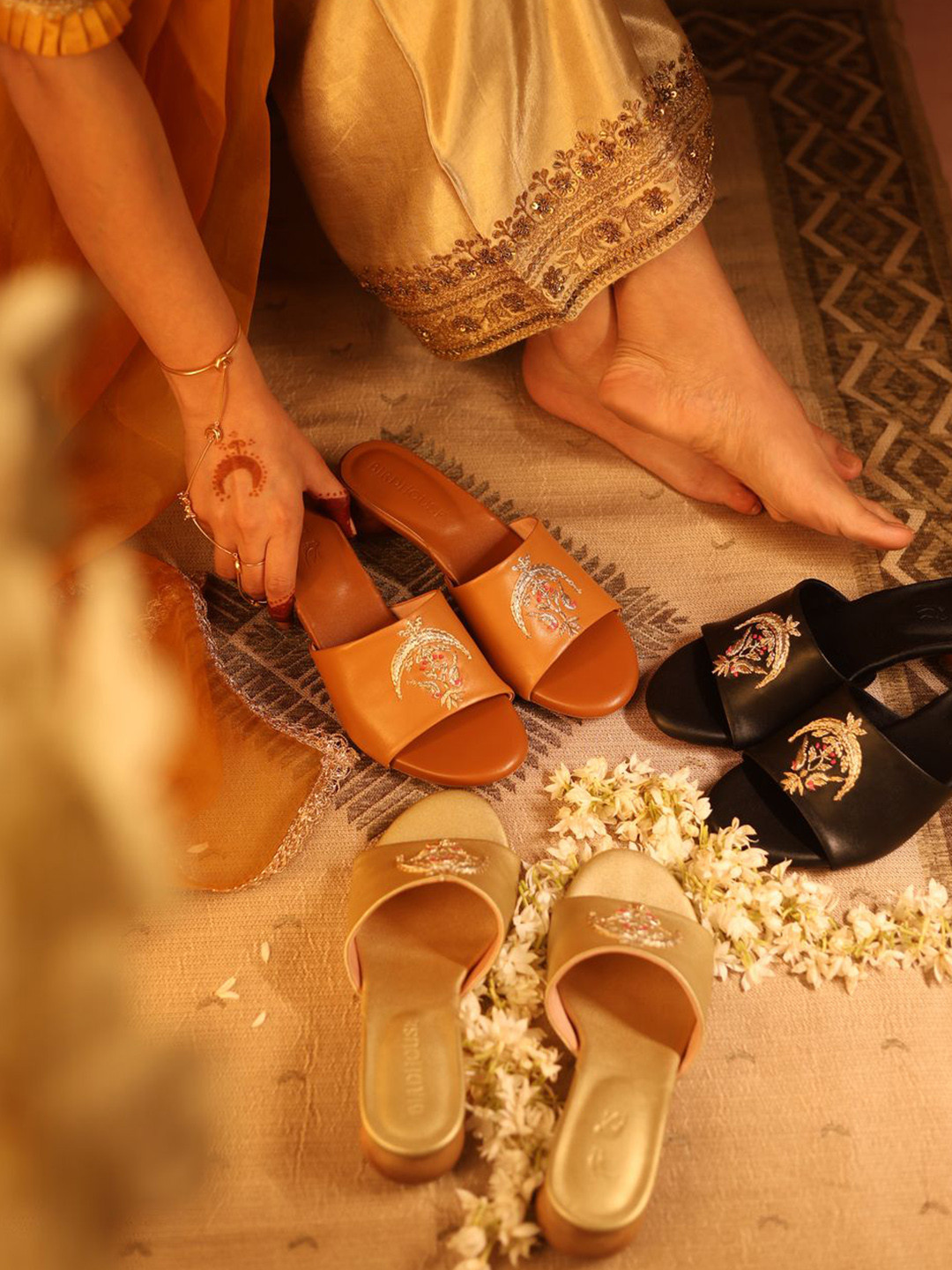 BIRDHOUSE Women Birdhouse Chand Heels Tan Contemporary Party Edit Sandals