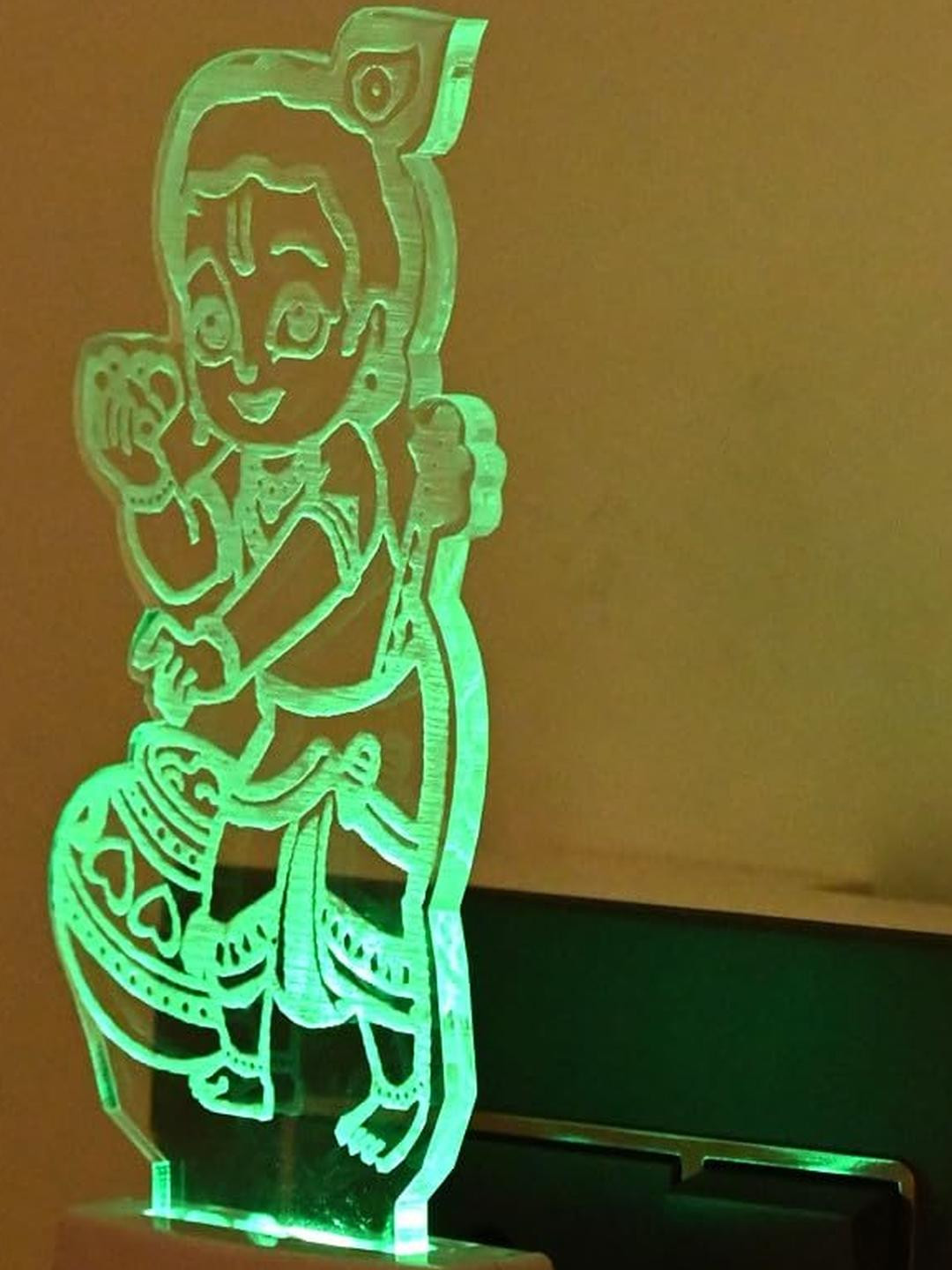 SOMIL  3D Illusion Krishna Night Wall Lamp