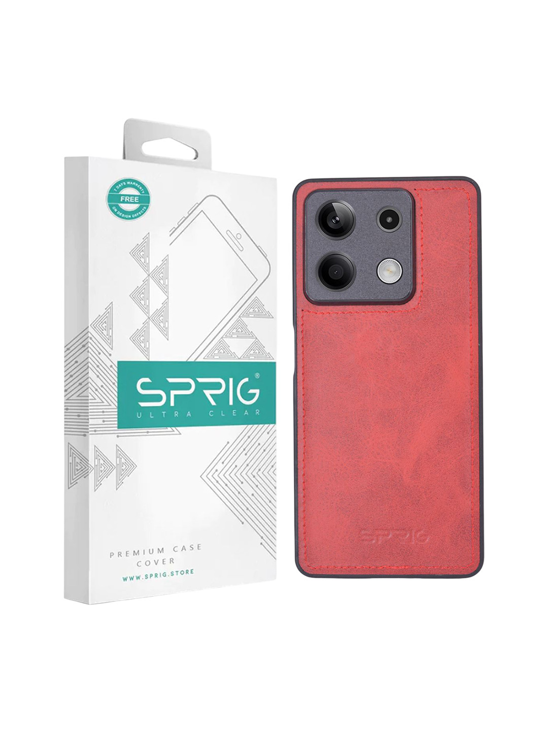 SPRIG Redmi Note 13 5G Matte PU Leather Back Cover