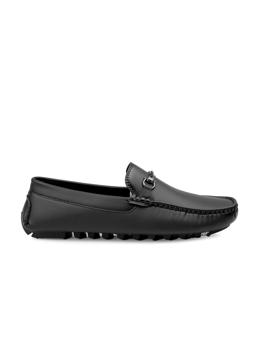 T-Rock Men Round Toe Slip On Horsebit Loafers