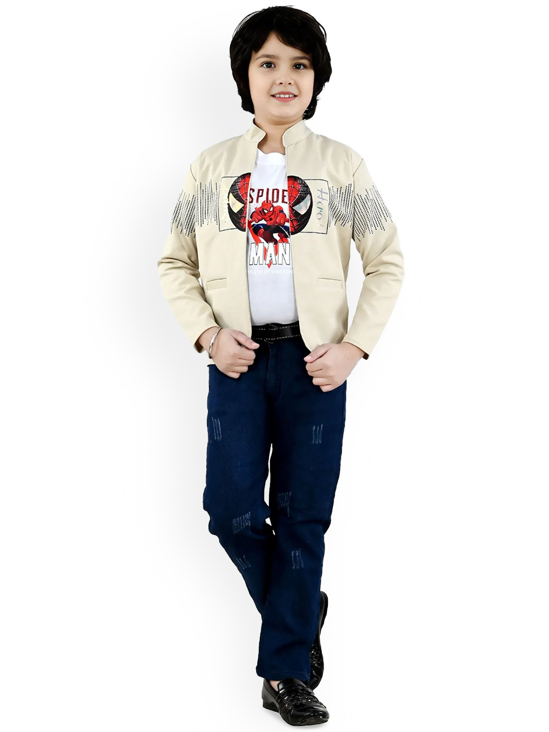 BAESD Boys Self-Designed Open-front Blazer