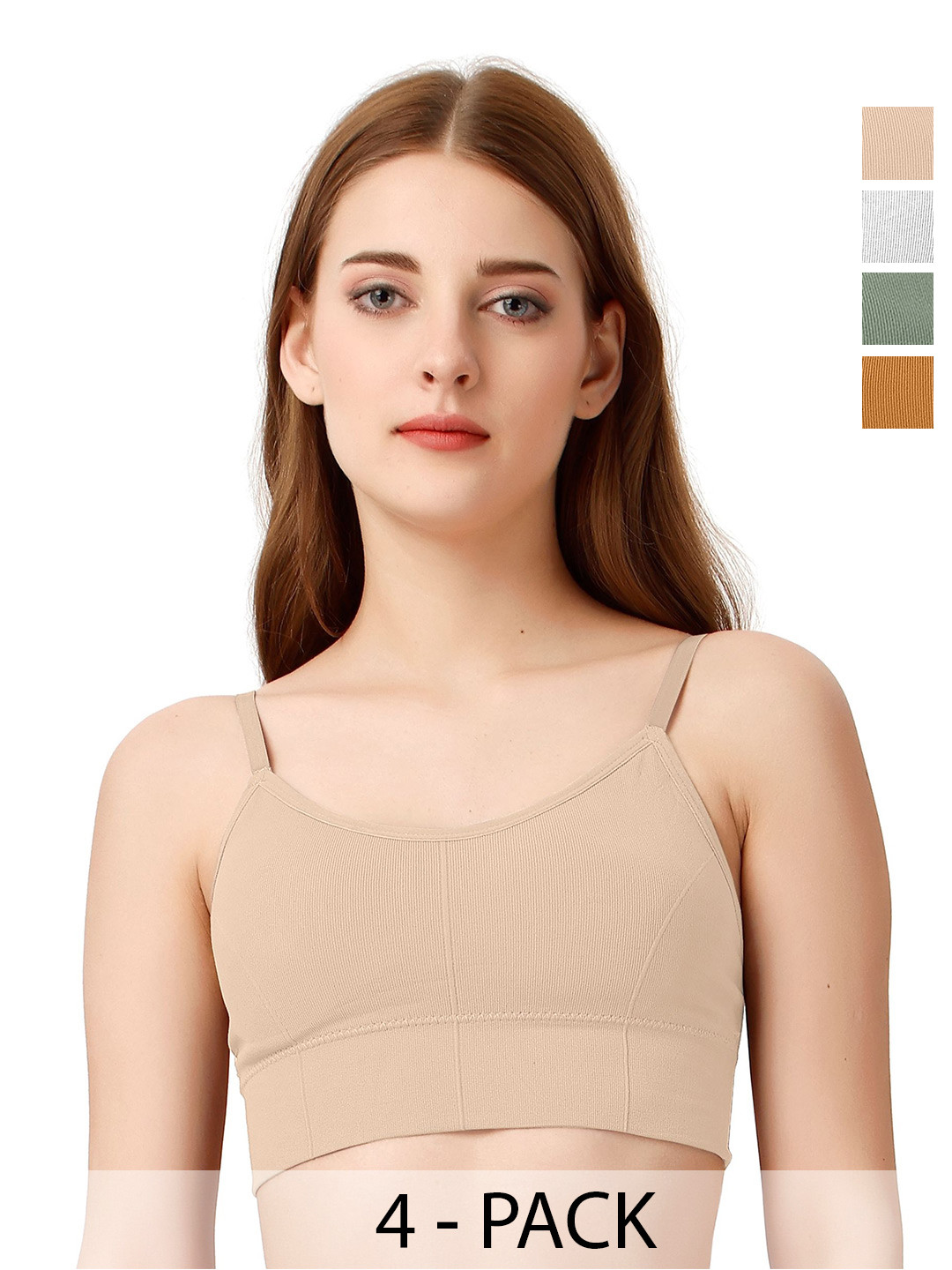 Moda Rapido Pack Of 4 Full Coverage Lightly Padded Everyday Bras