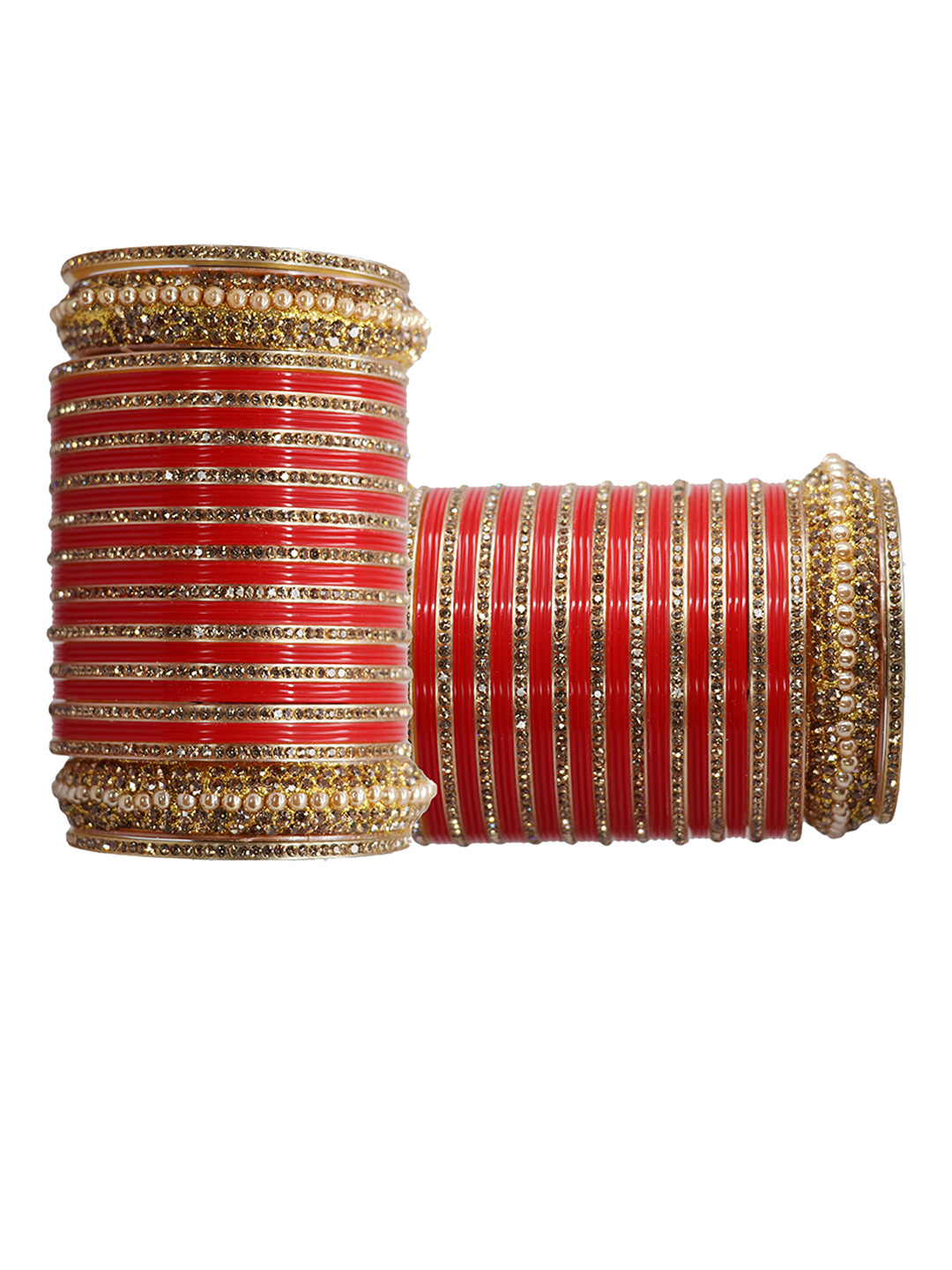 JSRS CREATIONS Set Of 100 Stone Studded Bangles
