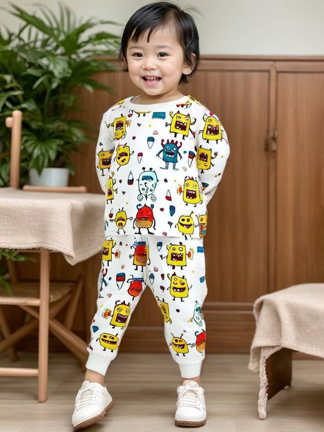 LULU & SKY Boys Novelty Printed T-shirt With Joggers Night Suit
