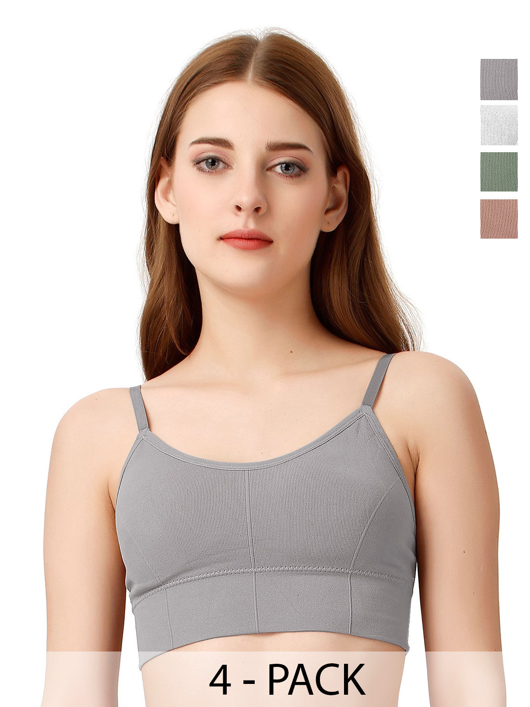 Moda Rapido Pack of 4 Full Coverage Lightly Padded Bra