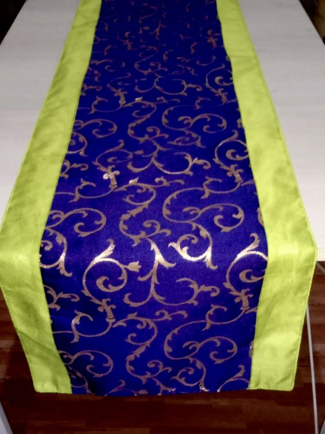 Pinkparrot Blue & Green Jacquard Table Runner