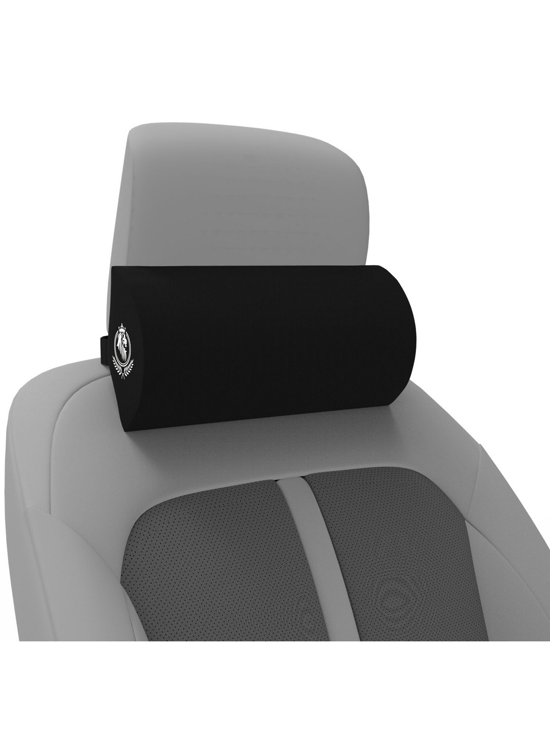 MRRON Wedge Shape Black Memory Foam Filled Cotton Travel Pillow