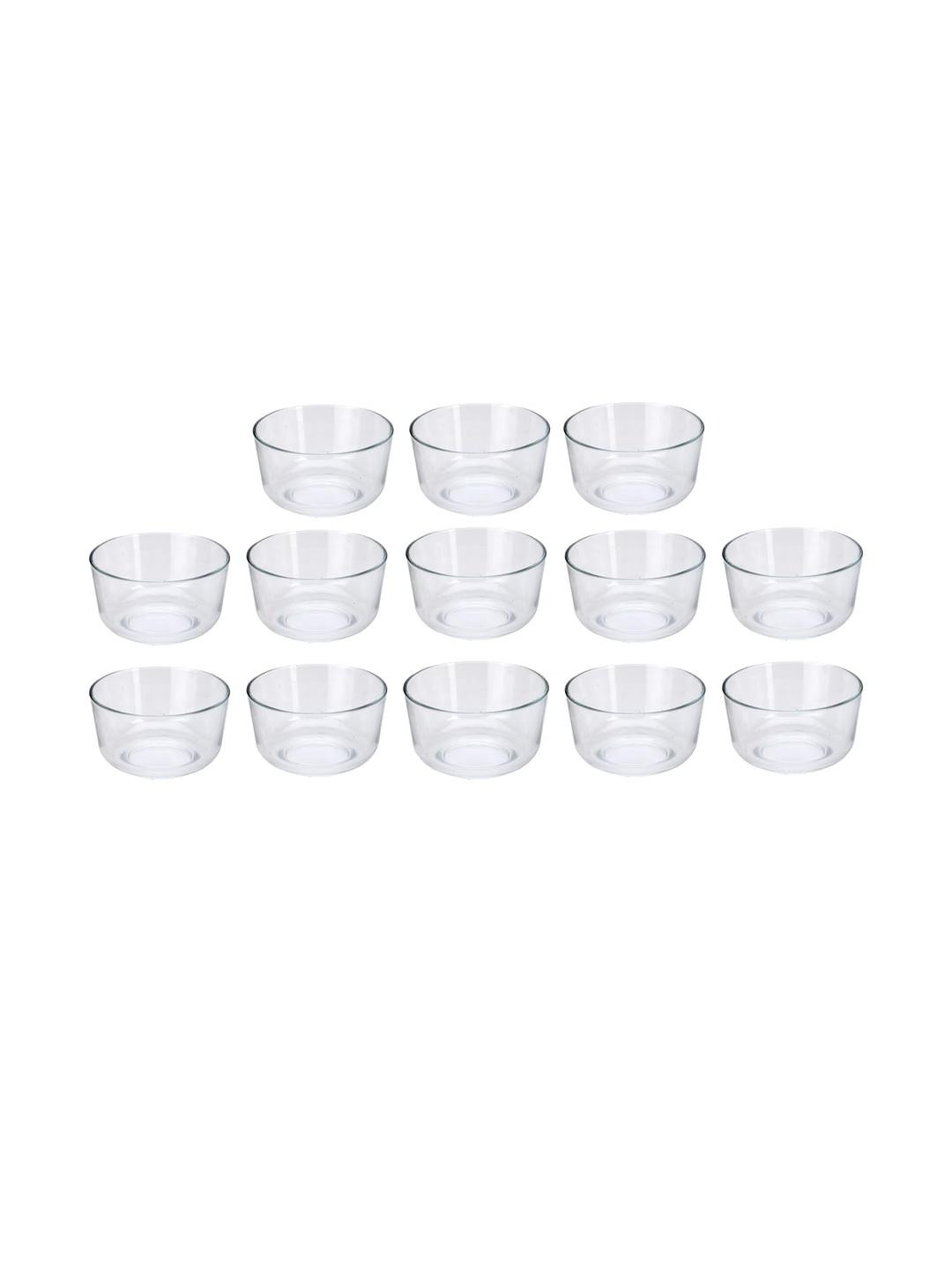 SOMIL13 Pieces Transparent Glass Serving Bowl