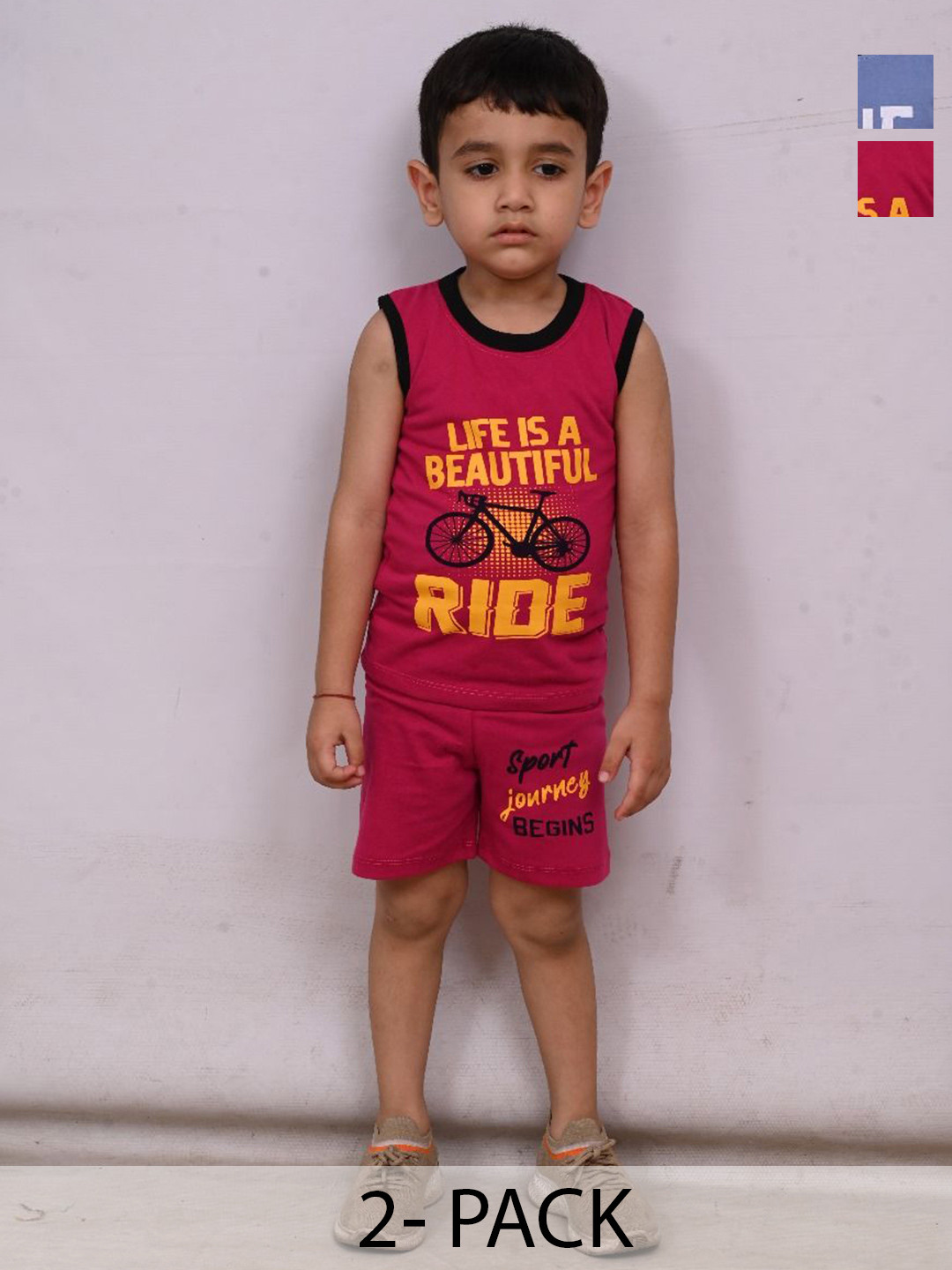 INDIA FASHION FAB Boys Printed T-shirt with Shorts