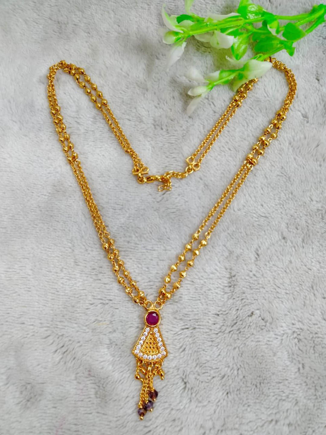Vinayak enterprise Gold-Plated Stone-Stone Necklace