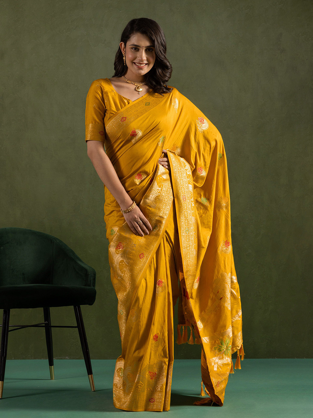 all about you Woven Design Zari Saree