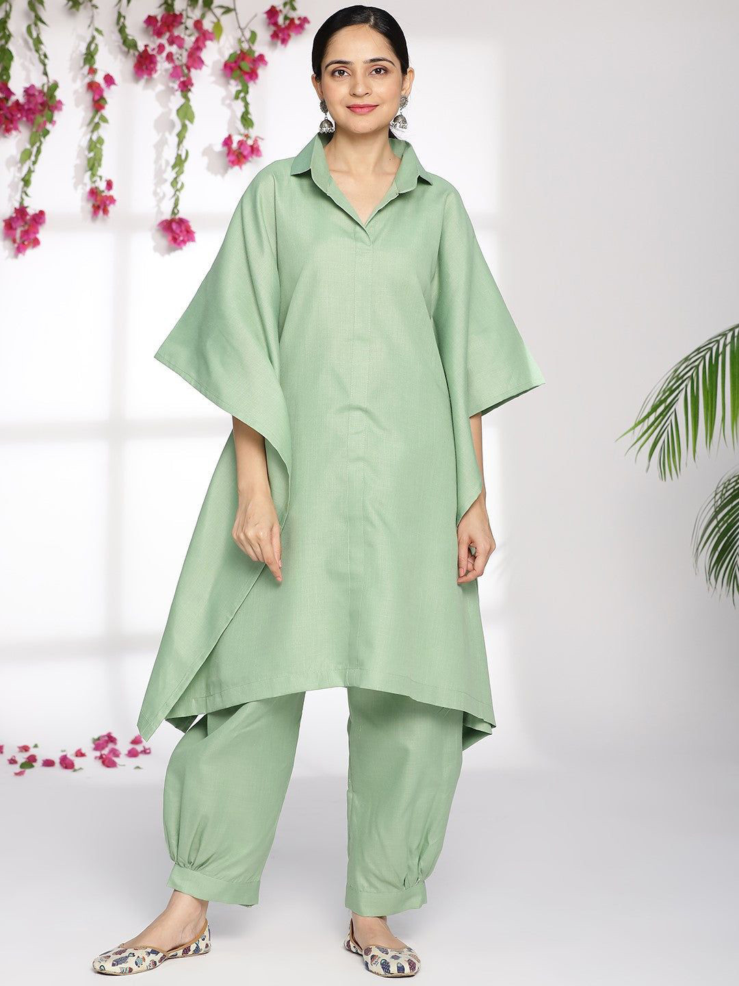 LetsDressUp Shirt Collar Pure Cotton Kaftan Kurta