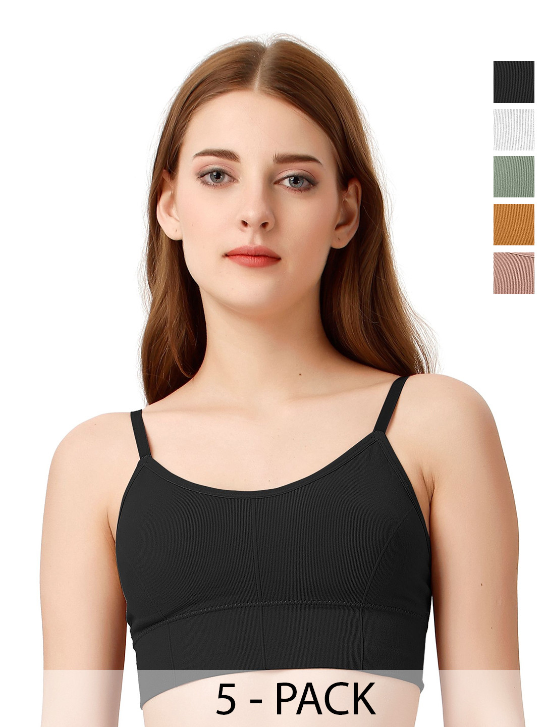 Moda Rapido Pack Of 5 Full Coverage Lightly Padded Everyday Bras