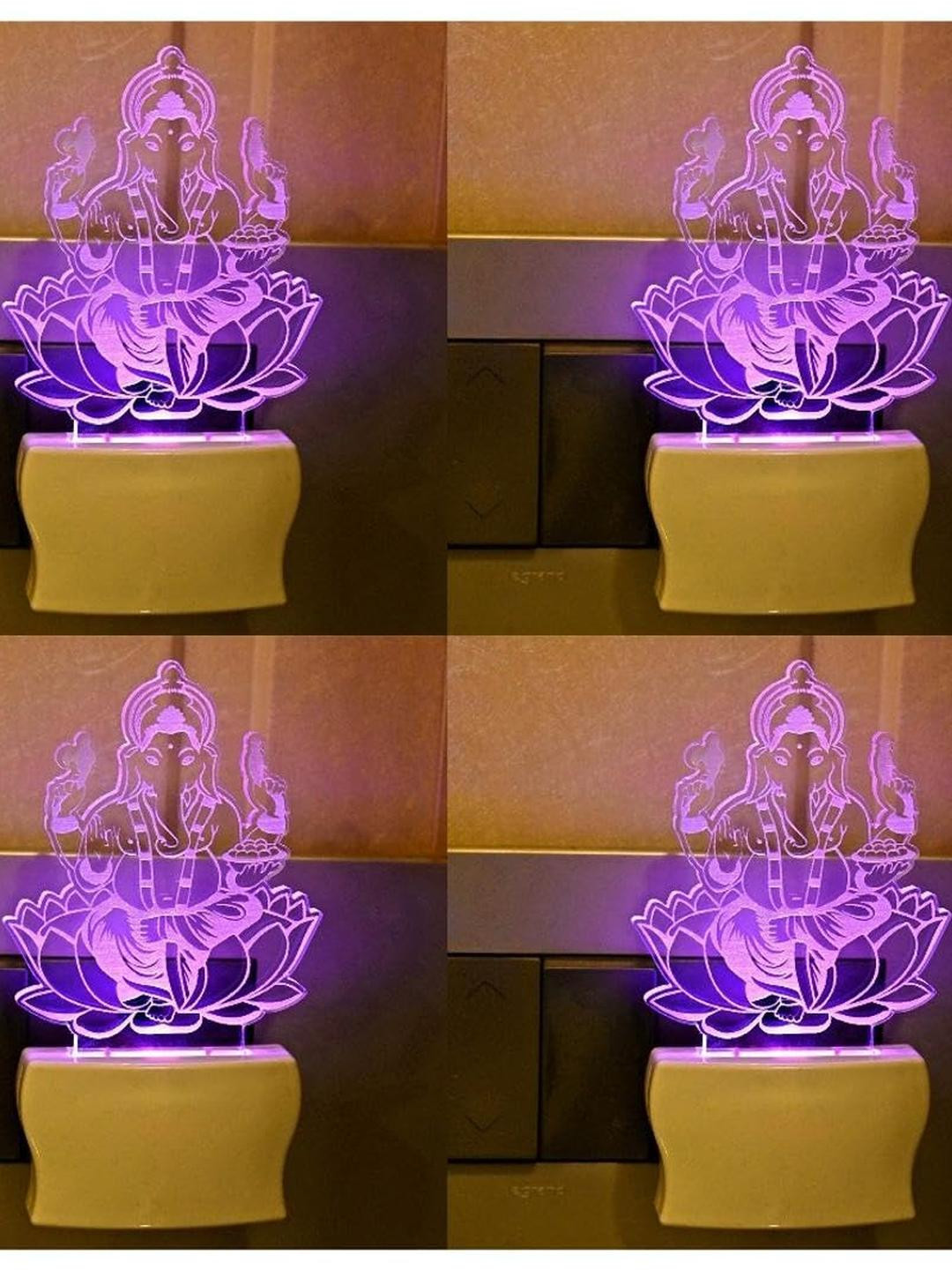SOMIL 3D Illusion Lord Ganesh Night Wall Lamp