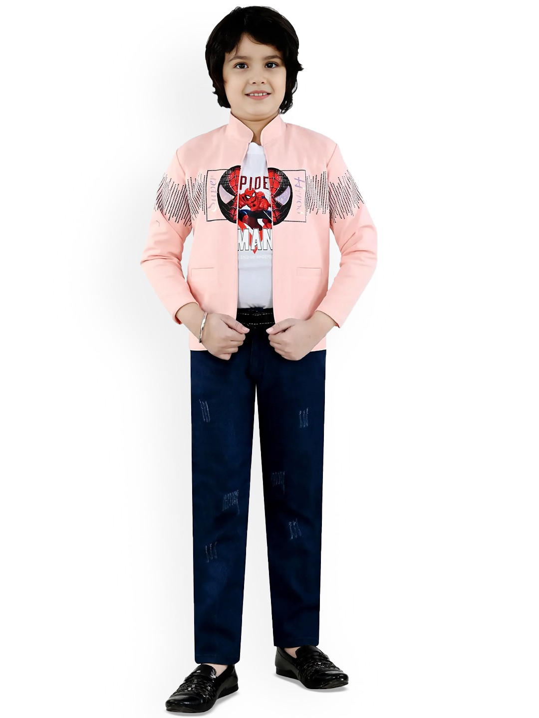 BAESD Boys Self-Designed Open-Front Blazers