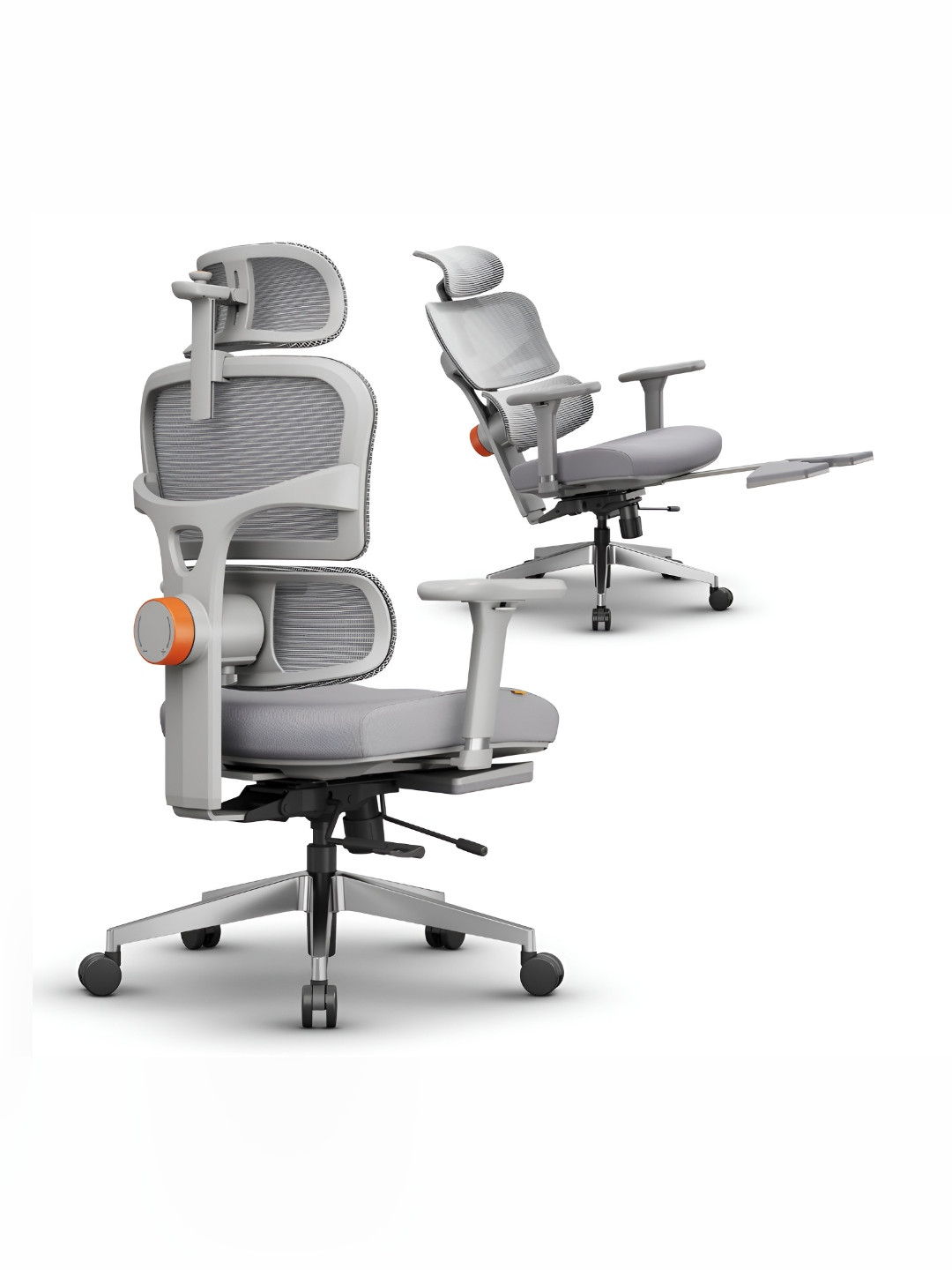 DROGO Grey Study & Lumbar Support Study Chair