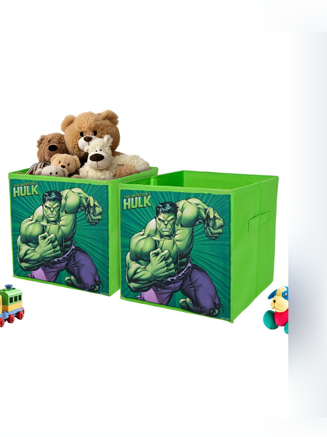 YK Green 2 Pieces Disney Mickey Check Printed Regular Multi-Utility Organisers