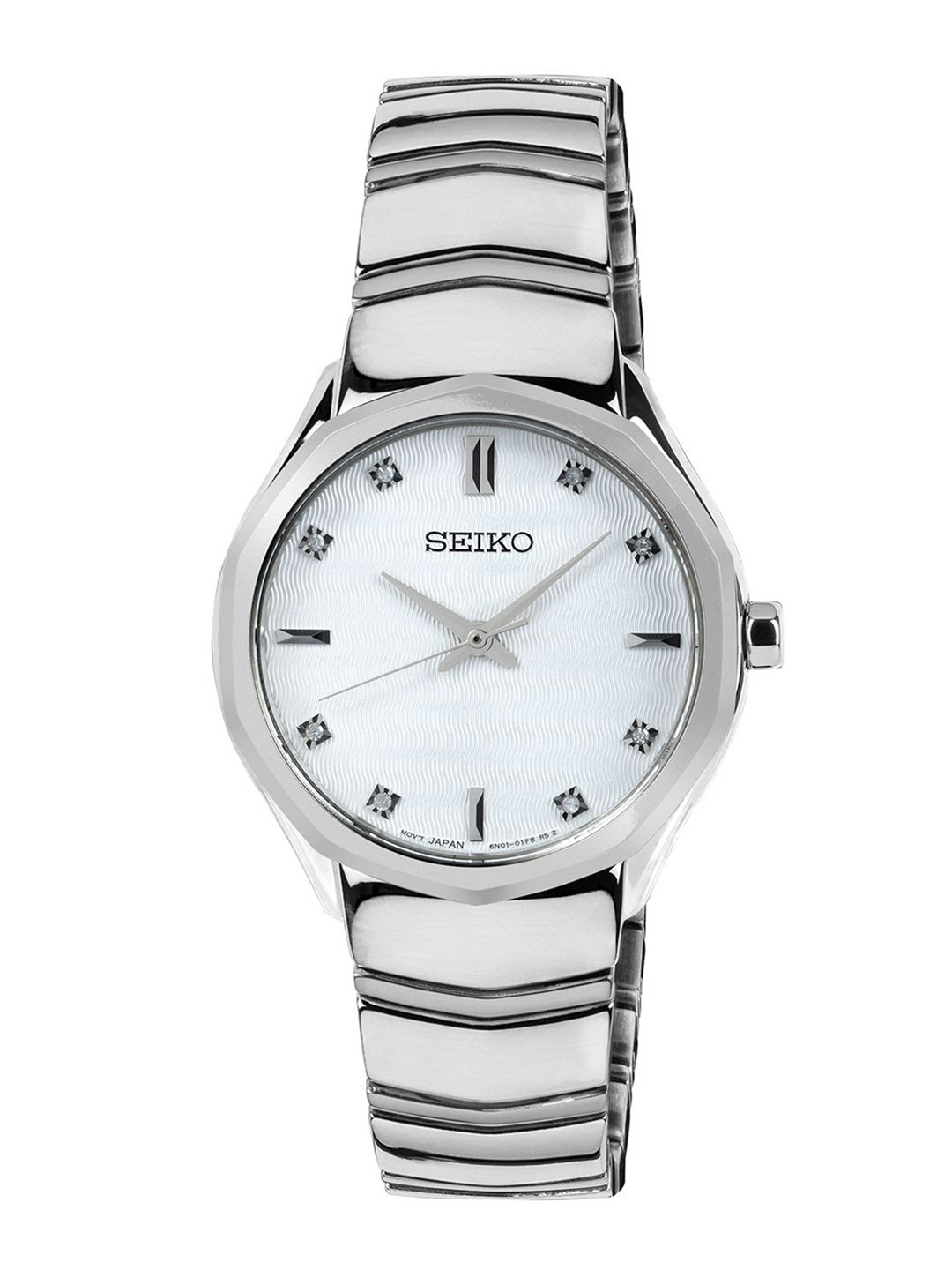 SEIKO Women Classic Stainless Steel Bracelet Style Analogue Motion Powered Watch SUR615P1