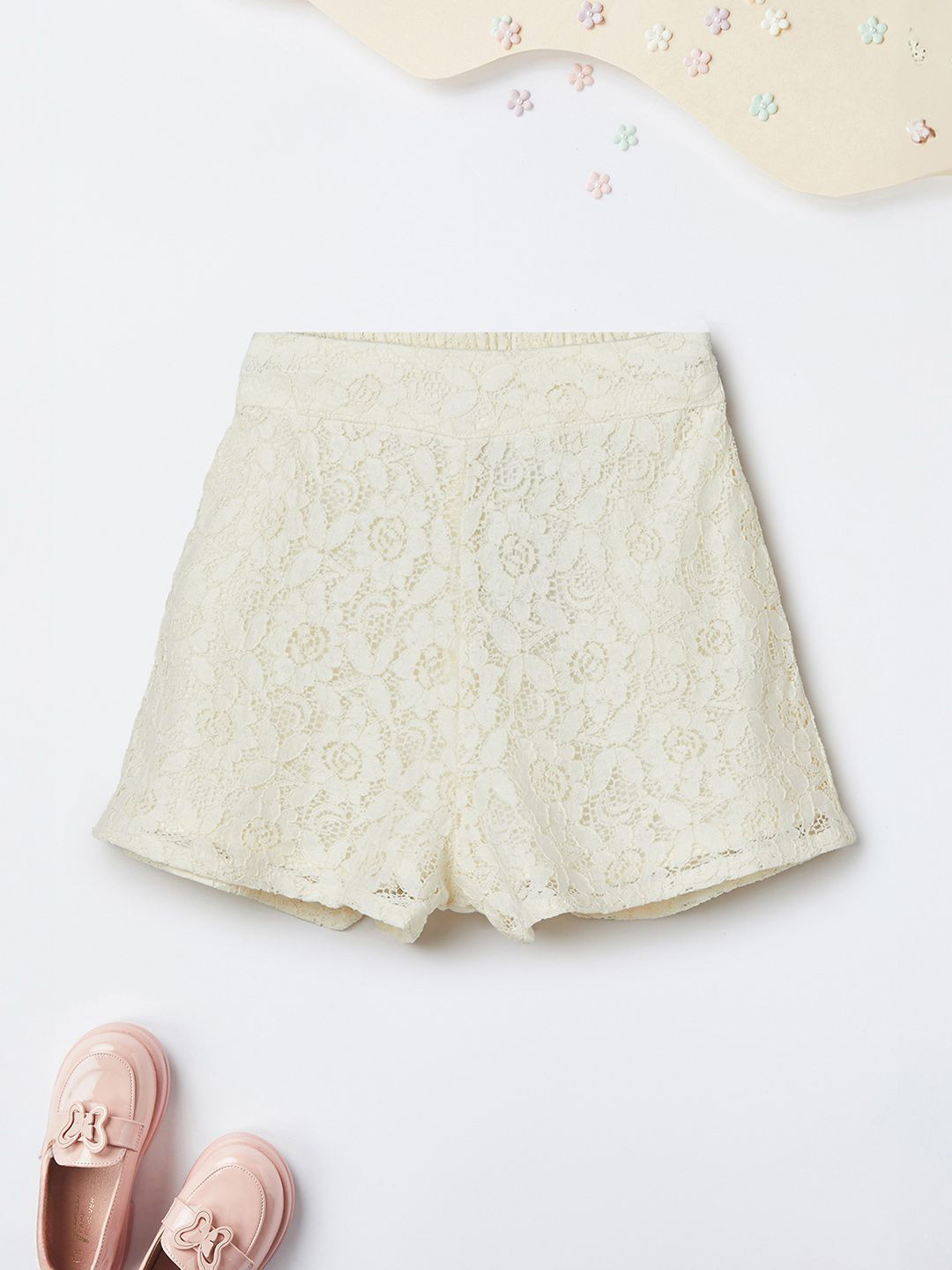 max Girls Self Design Hot Pants Shorts