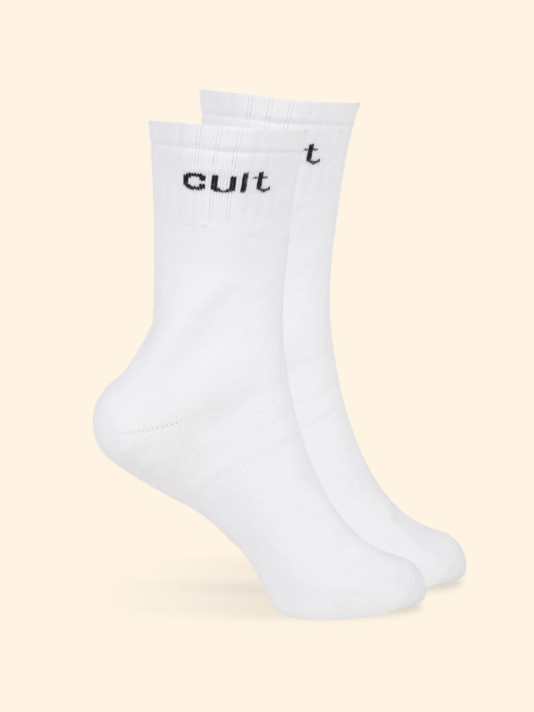 CULT Men Pack Of 2 Solid Crew Length Socks
