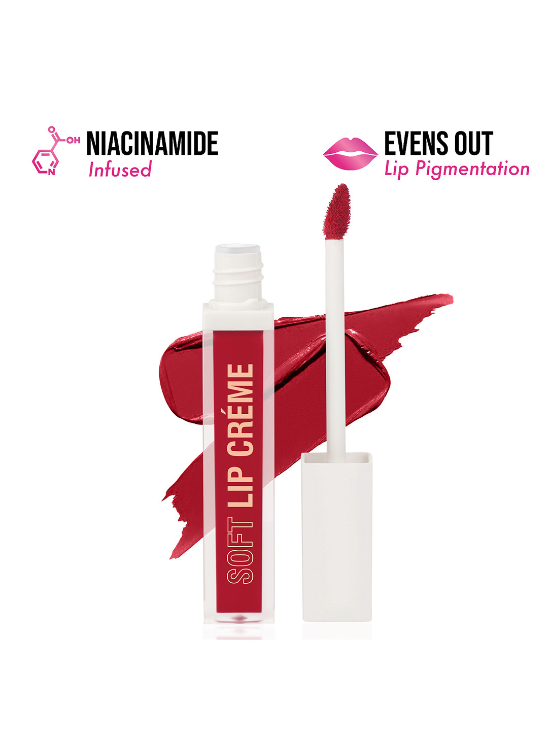 Insight Cosmetics Long Lasting Soft Lip Creme with Niacinamide 6 g - Rage Red