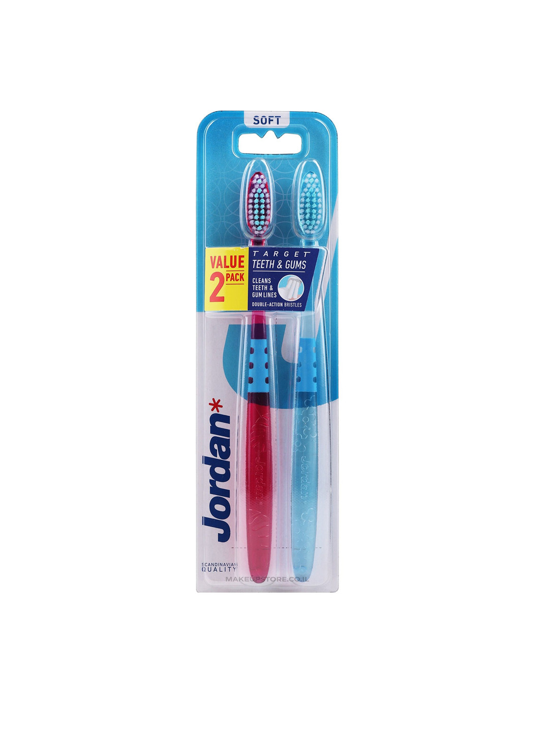 Jordan Set Of 2 Target Teeth & Gums Soft Bristles Toothbrush