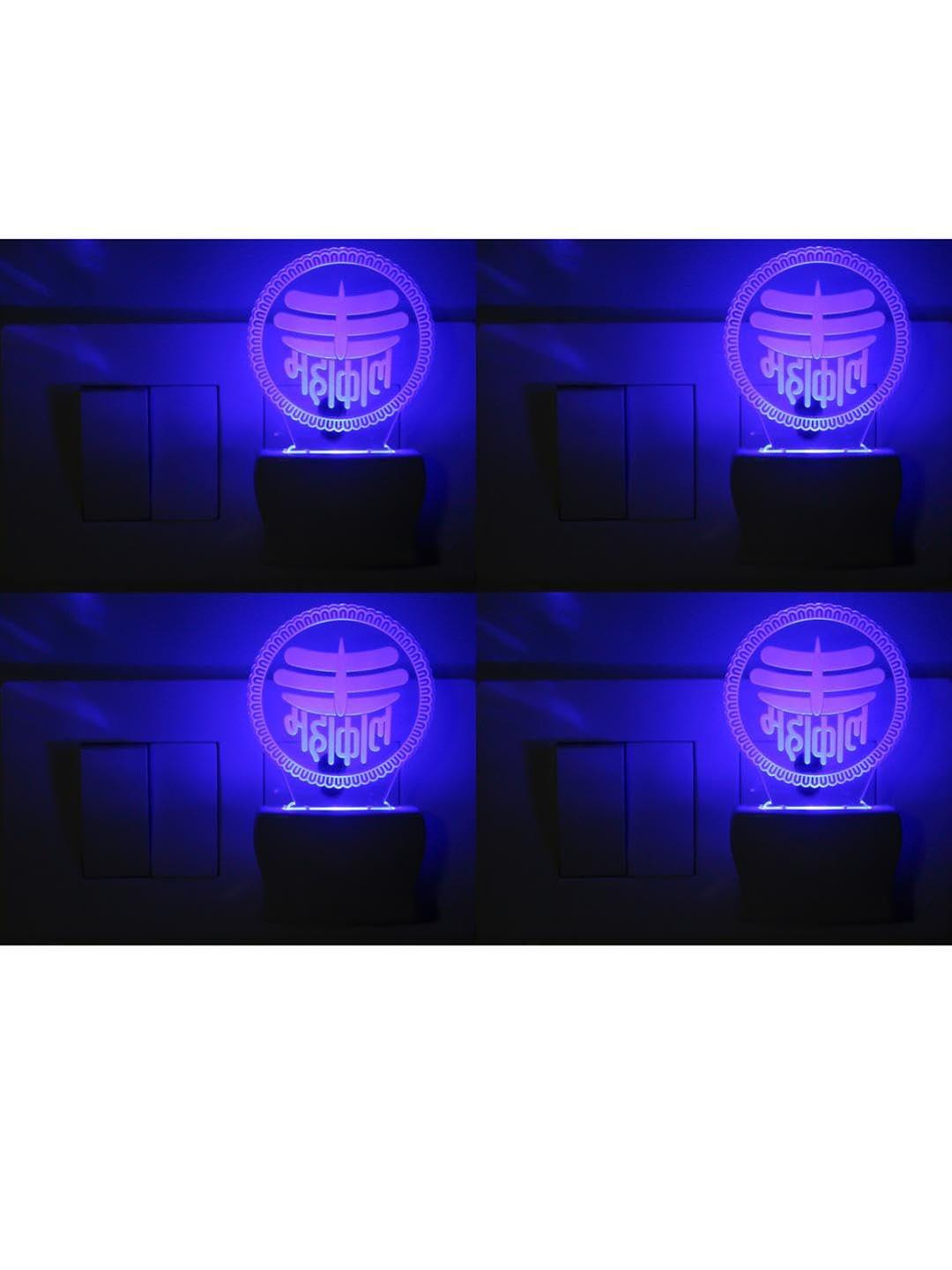 SOMIL Set of 4 3D Illusion Effect Multicolour Led Night Lamp