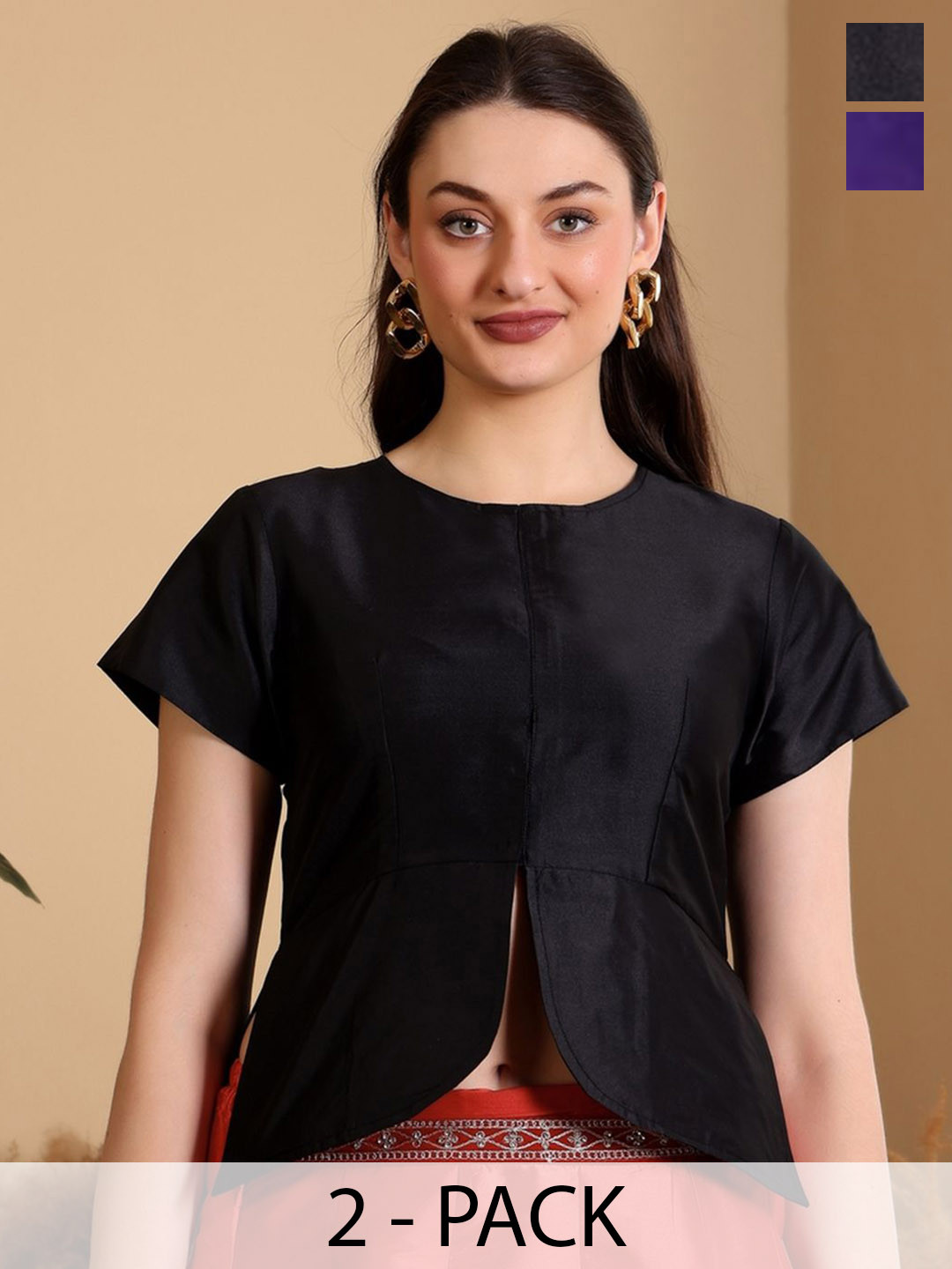 Frolic Rolic Pack Of 2  Round Neck Short Sleeves