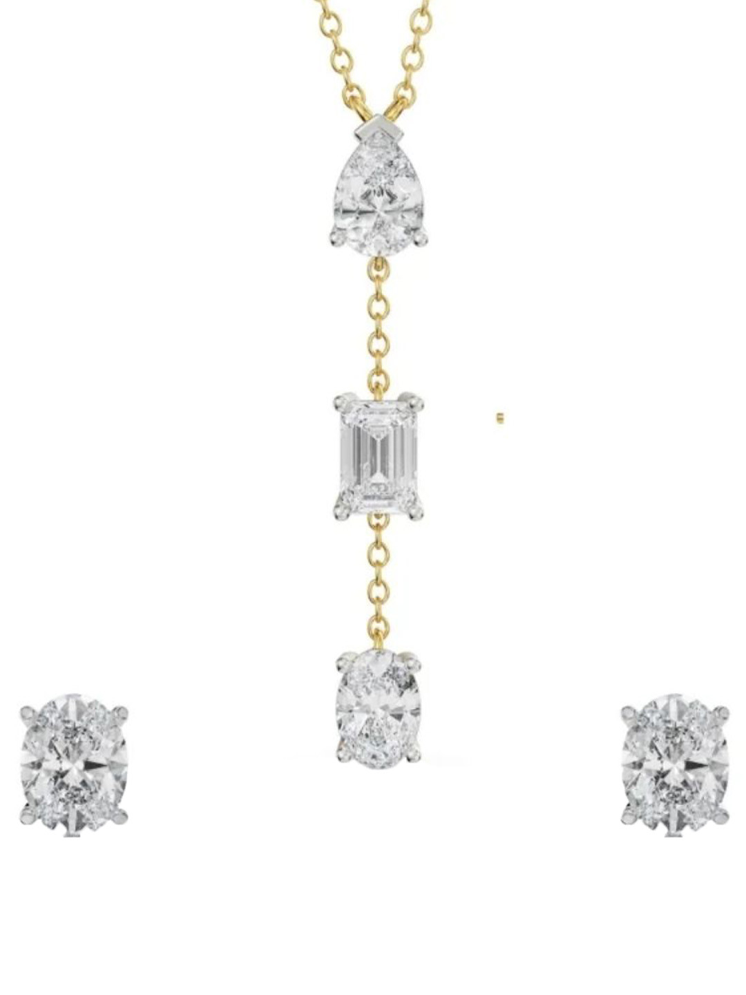 Emori Stones Studded Diamond Necklace & Chain