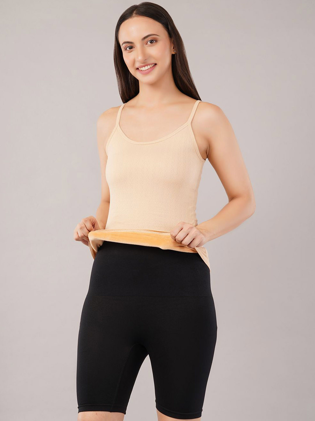 KeepCart Women Thermal Thicken Velvet Stretchy Slim Fit Camisole