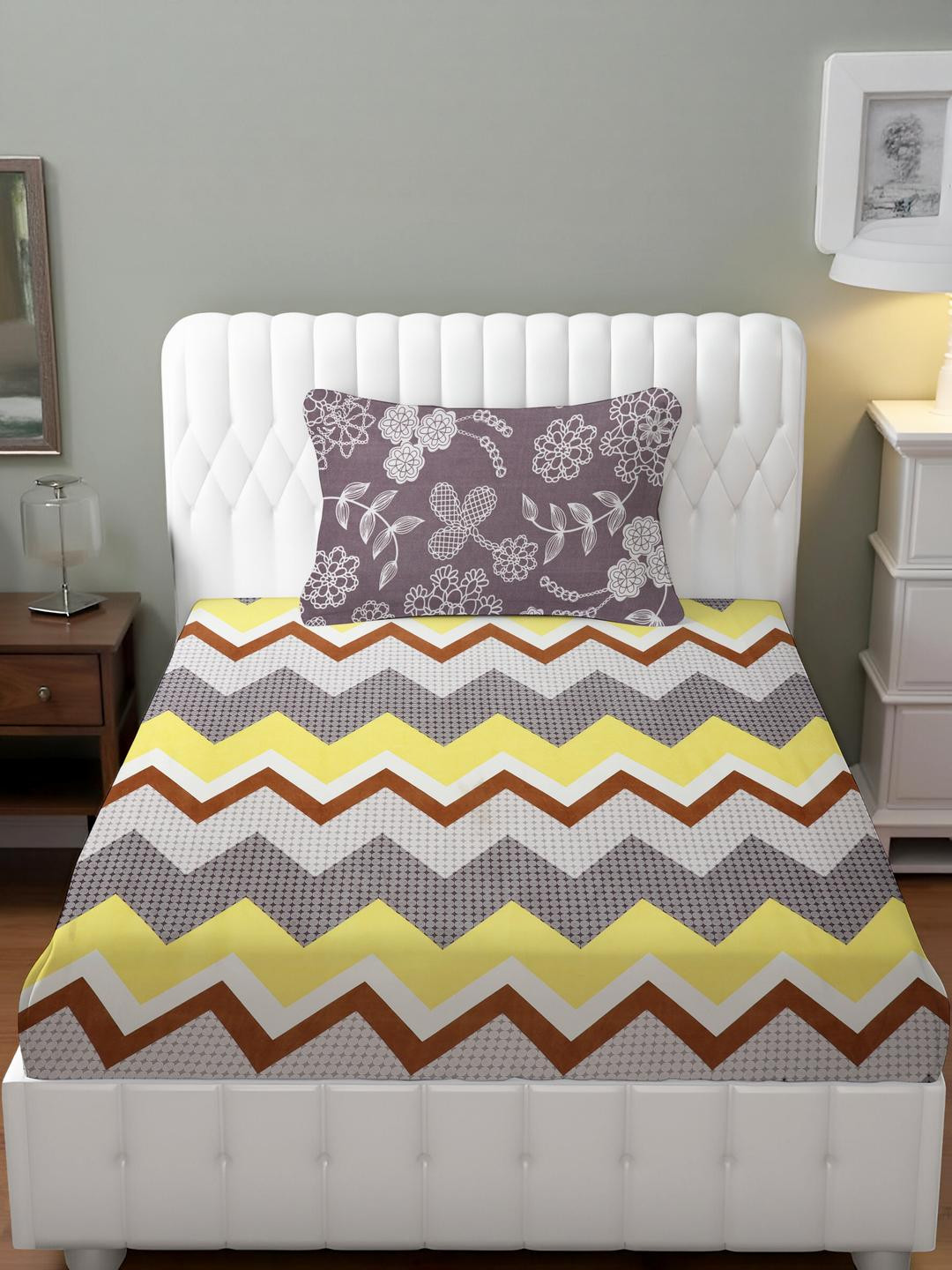 IVAZA Yellow Egyptian Cotton 800 TC Bedsheets