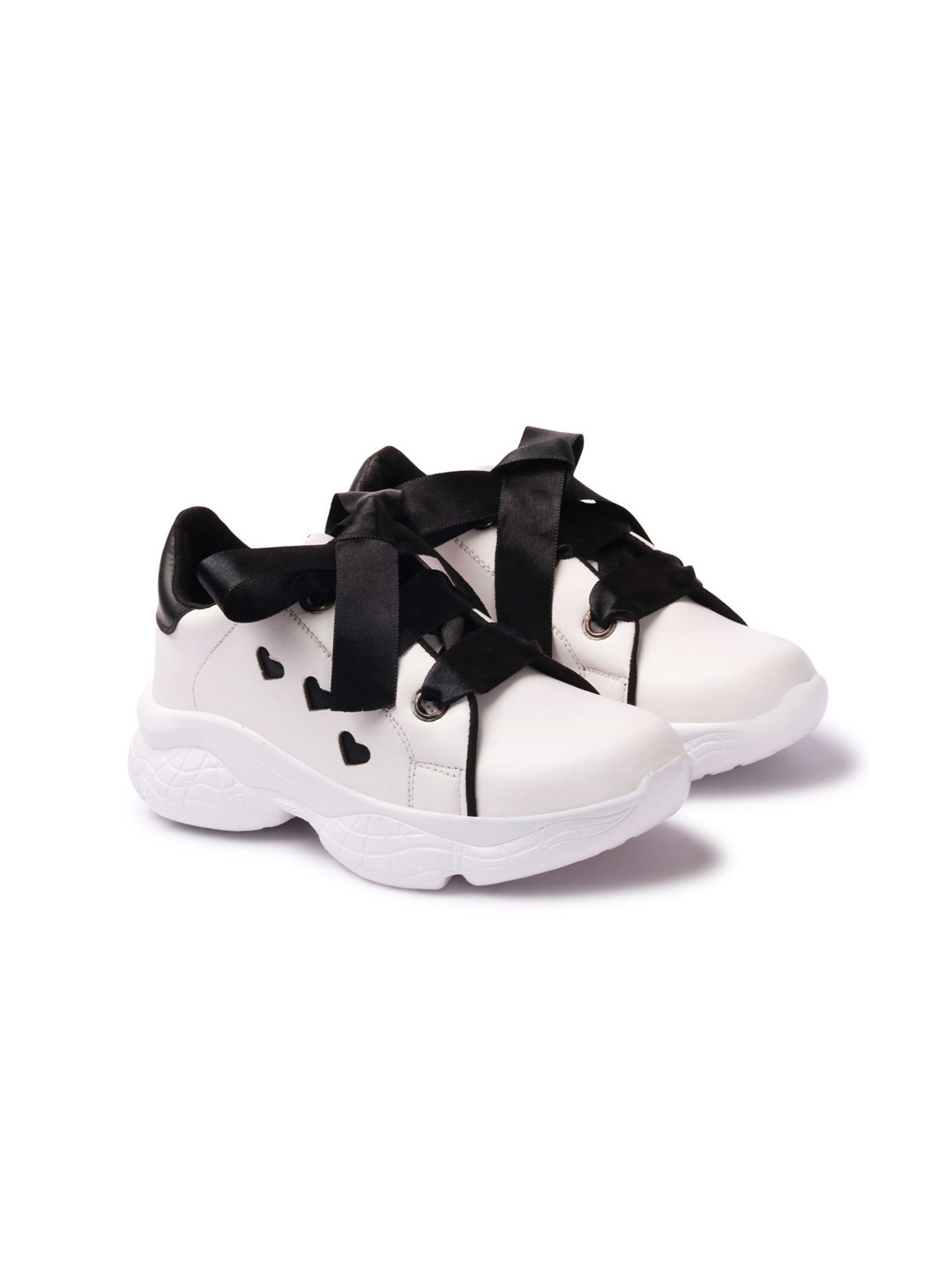 RealToes Women Ribbon Lace-Up Chunky Sneakers