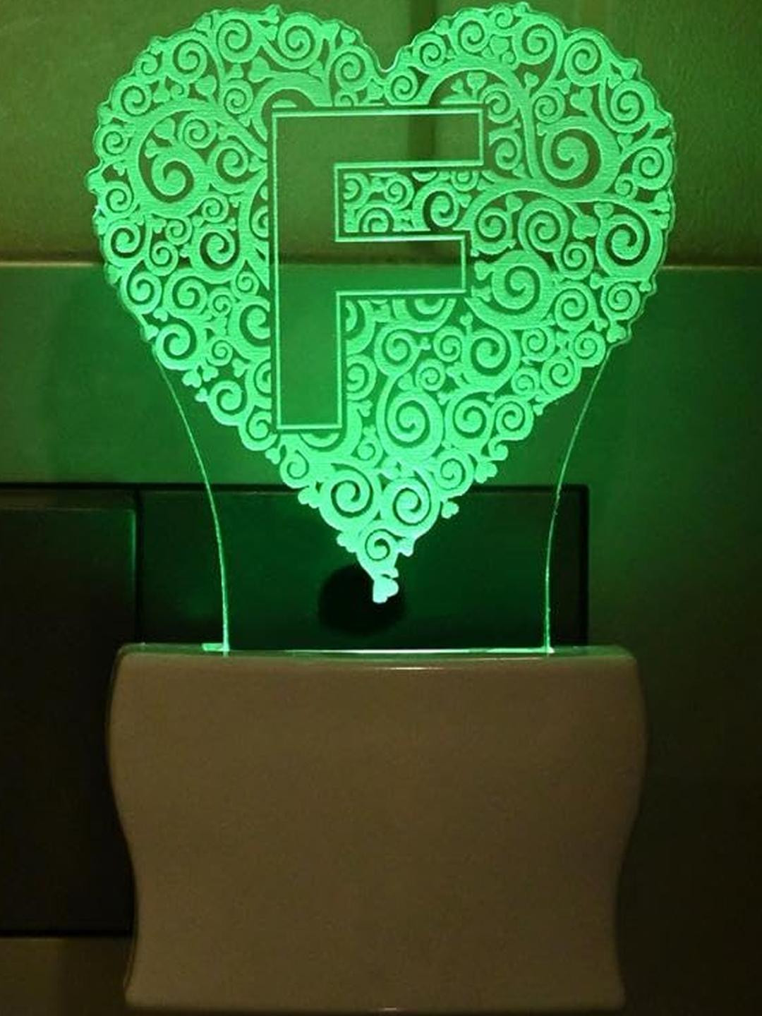 SOMIL 3D Illusion Letter F Night Wall Lamp