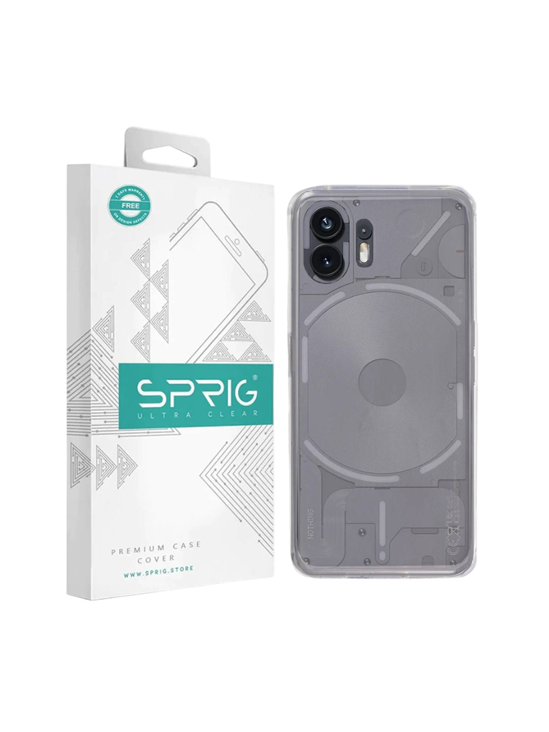 SPRIG Nothing Phone 2 Bayer Transparent Back Cover