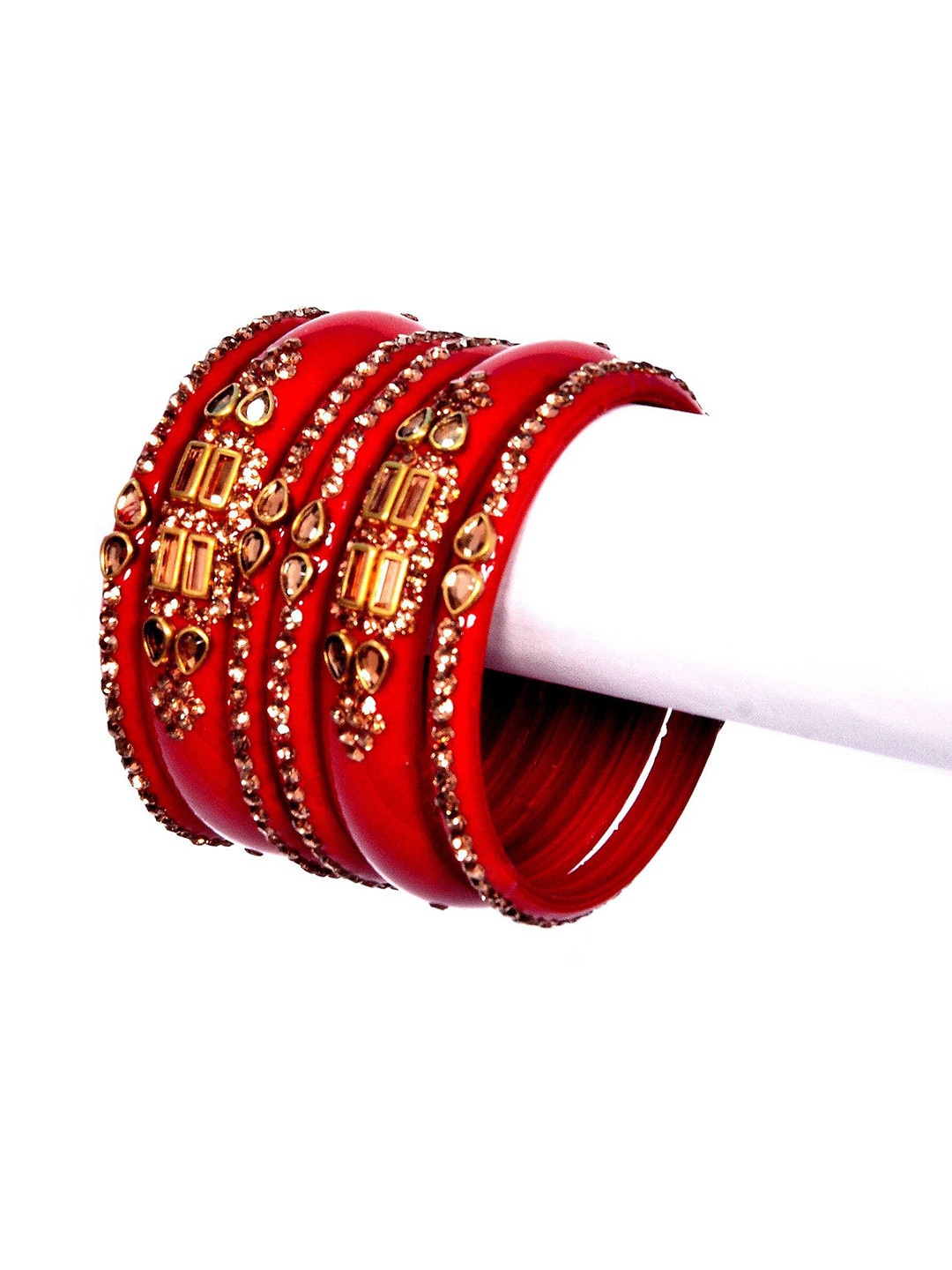 Unique dream Set Of 6 Glass Stone-Studded Bangles