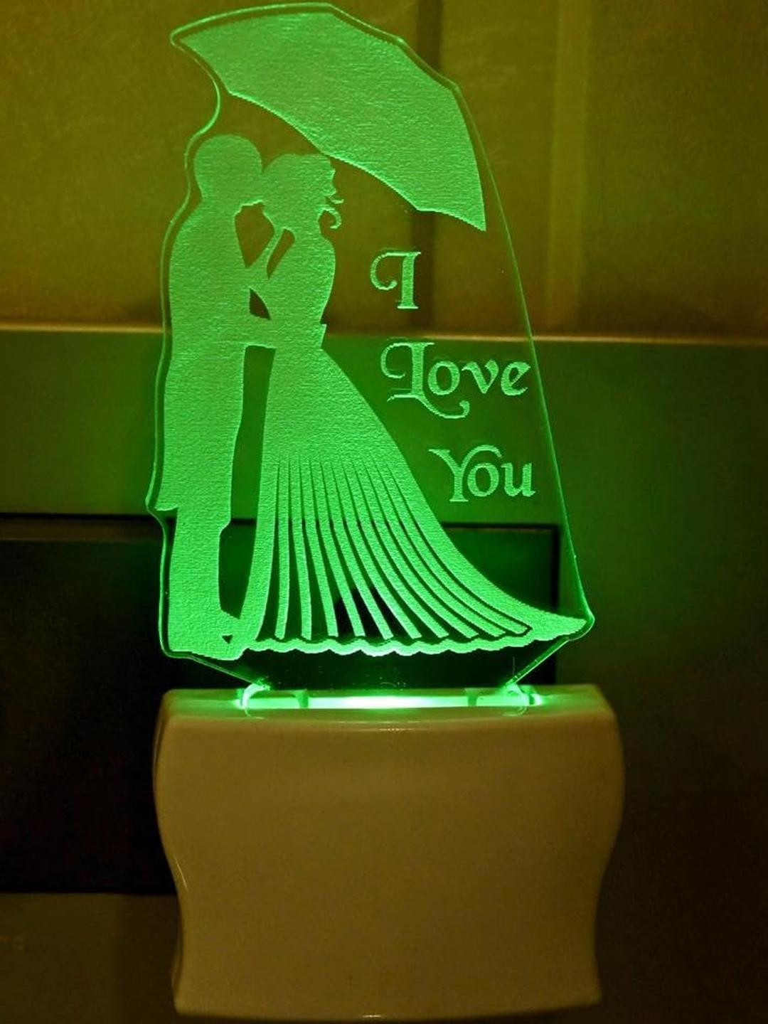 SOMIL 3D Illusion Effect Multicolour I Love You Printed Led Night Lamp