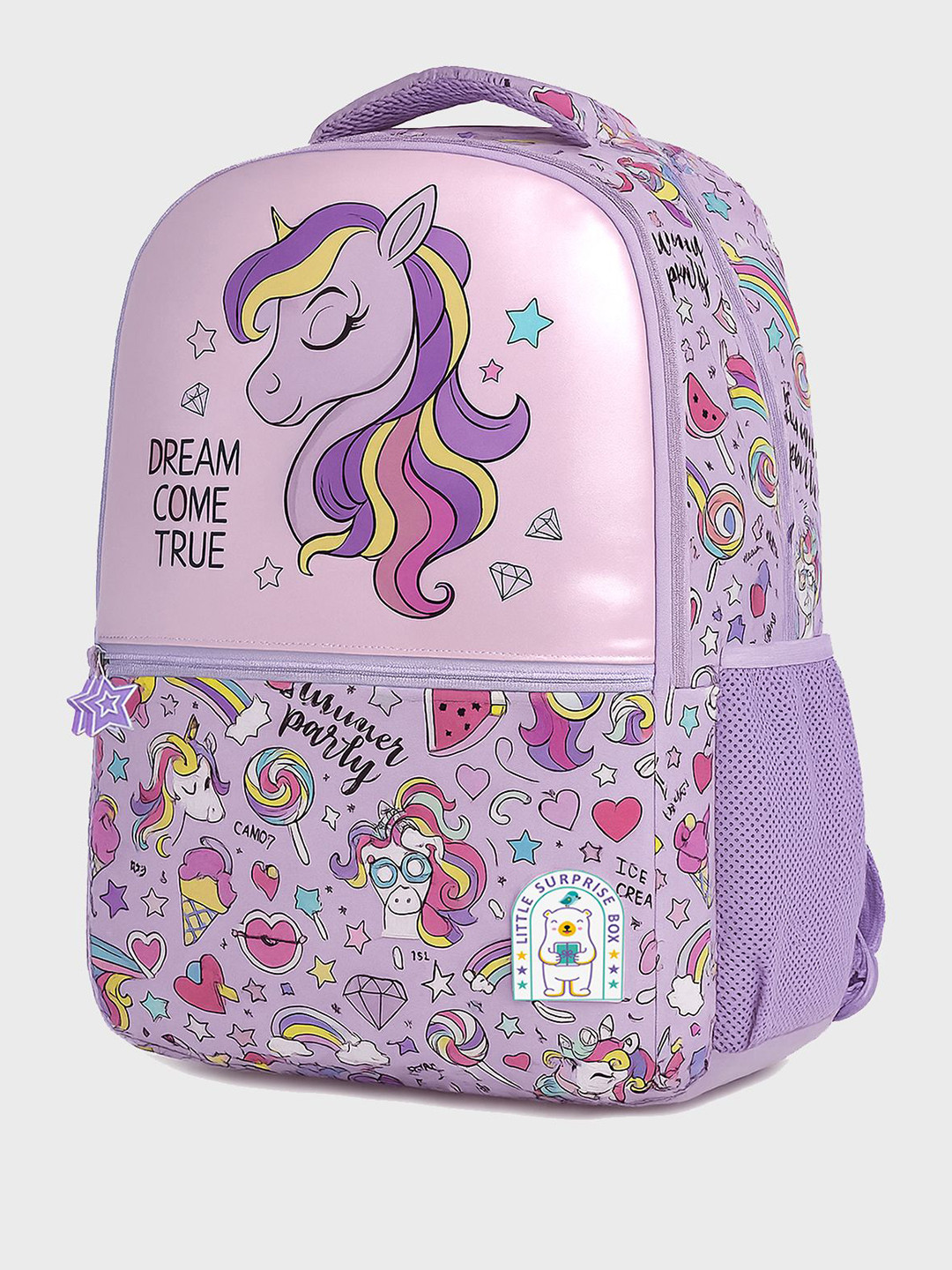 Little Surprise Box LLP Hologram Unicorn School Backpack for Kids