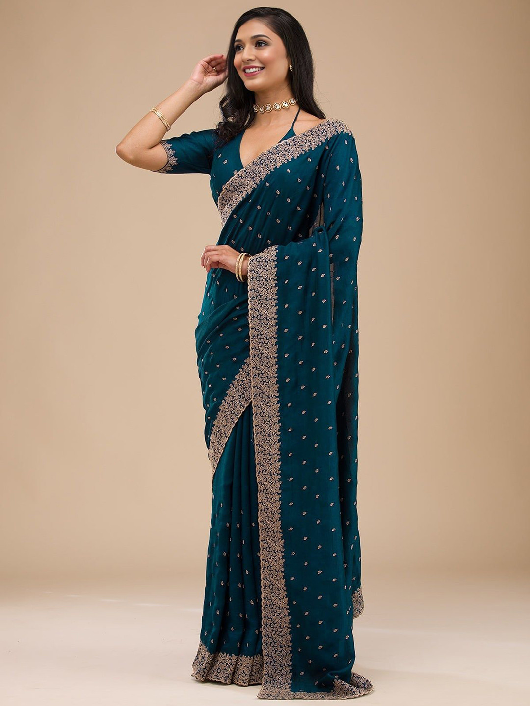 ANJANI TEXTILE Paisley Art Silk Saree